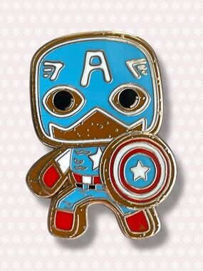 Disney - Captain America Gingerbread Cookie - Marvel Avengers Funko Pop Pin